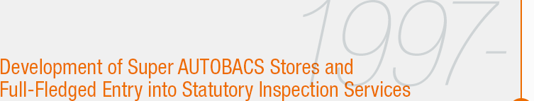 1997- Development of Super AUTOBACS Stores and Full-Fledged Entry into Statutory Inspection Services