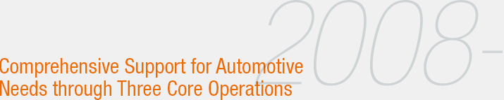 2008- Comprehensive Support for Automotive Needs through Three Core Operations