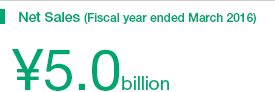 Net Sales (Fiscal year ended March 2016) ¥5billion