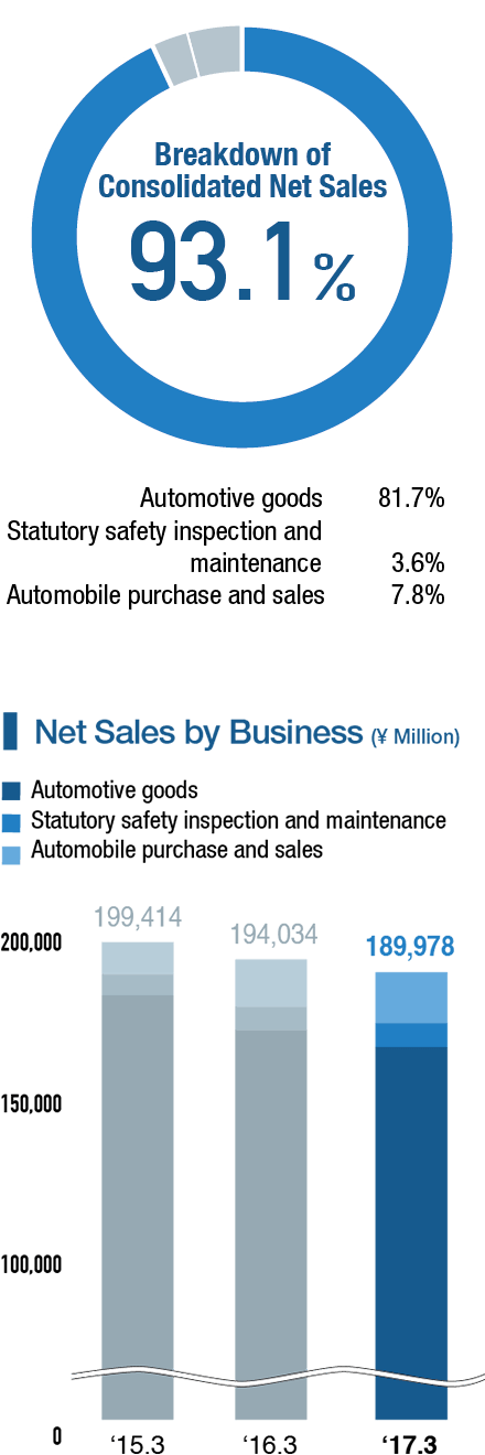 Breakdown of Consolidated Net Sales 93.1%